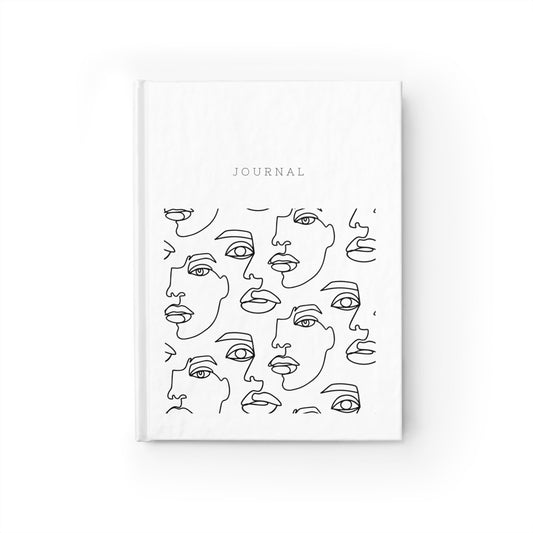Minimalist Faces Hardcover Journal