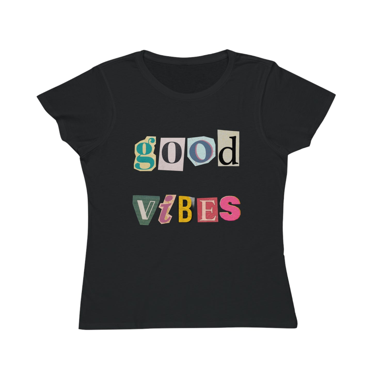 Good Vibes Tee – Retro Collage Style