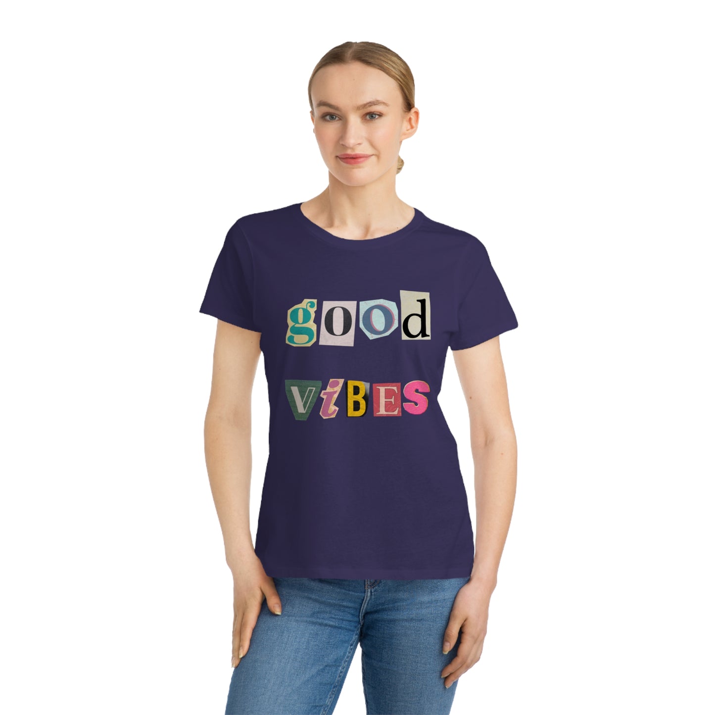 Good Vibes Tee – Retro Collage Style