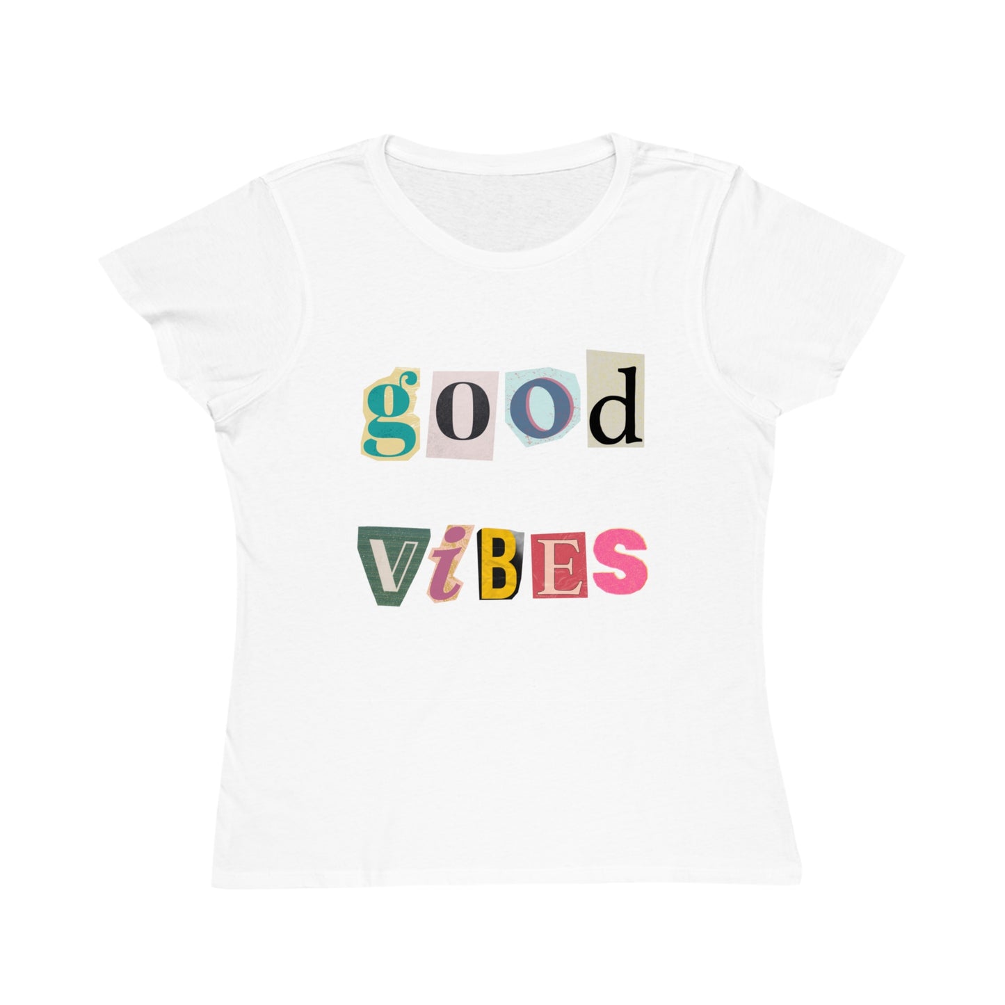 Good Vibes Tee – Retro Collage Style