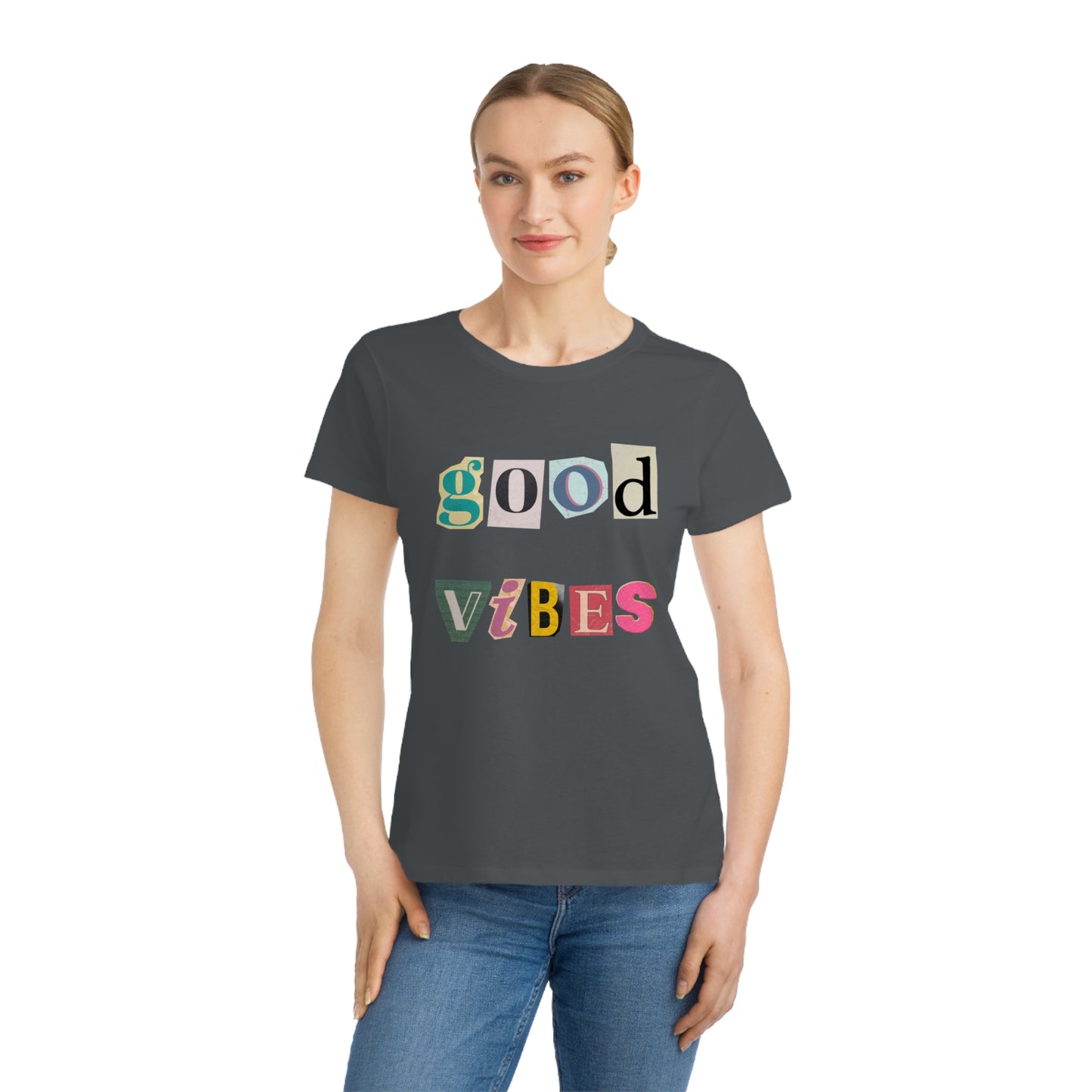 Good Vibes Tee – Retro Collage Style