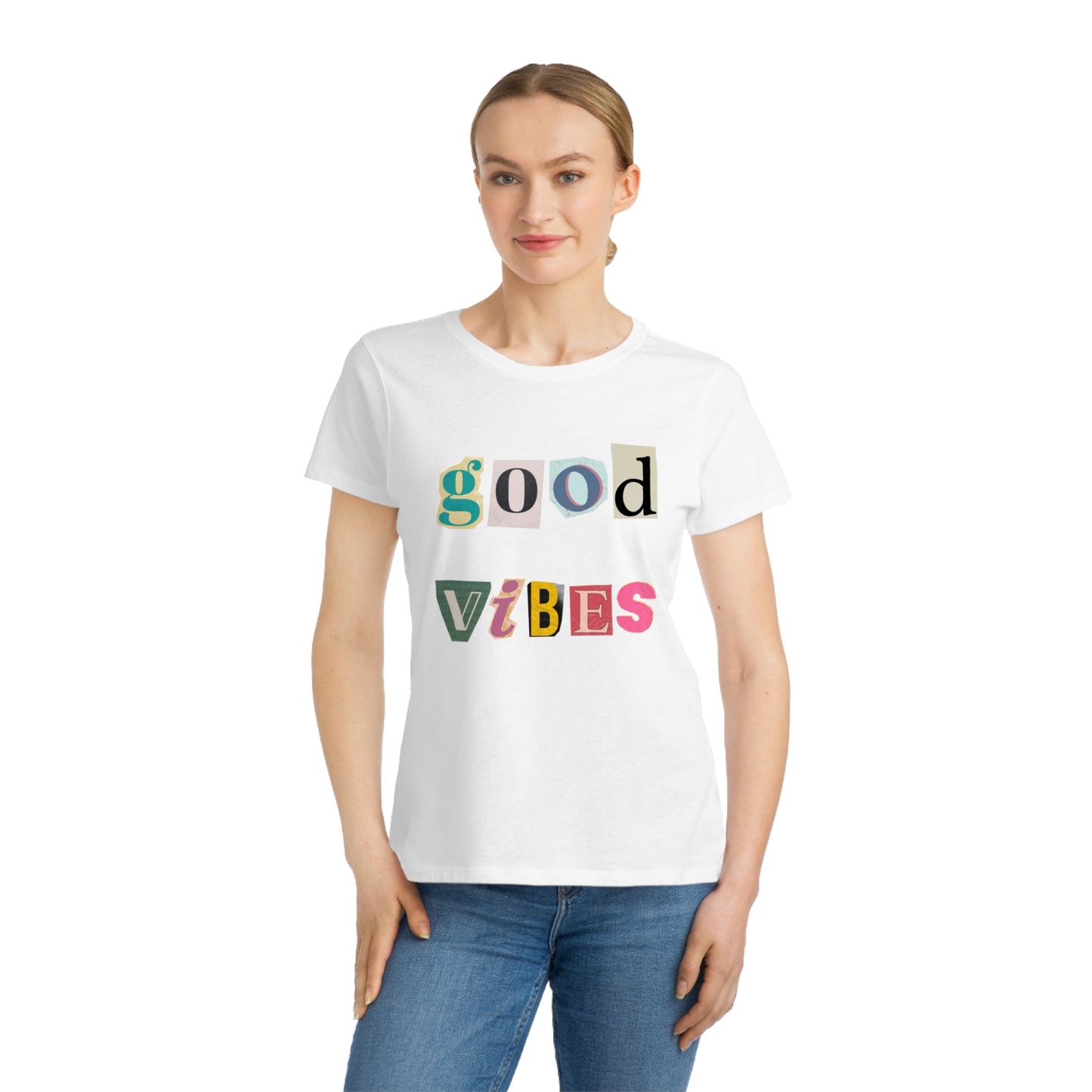 Good Vibes Tee – Retro Collage Style