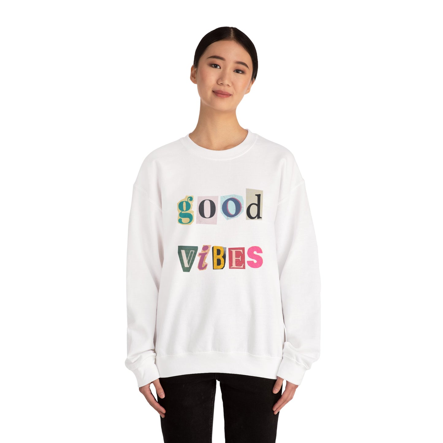 Good Vibes Oversized Sweatshirt – Cozy Energy Only