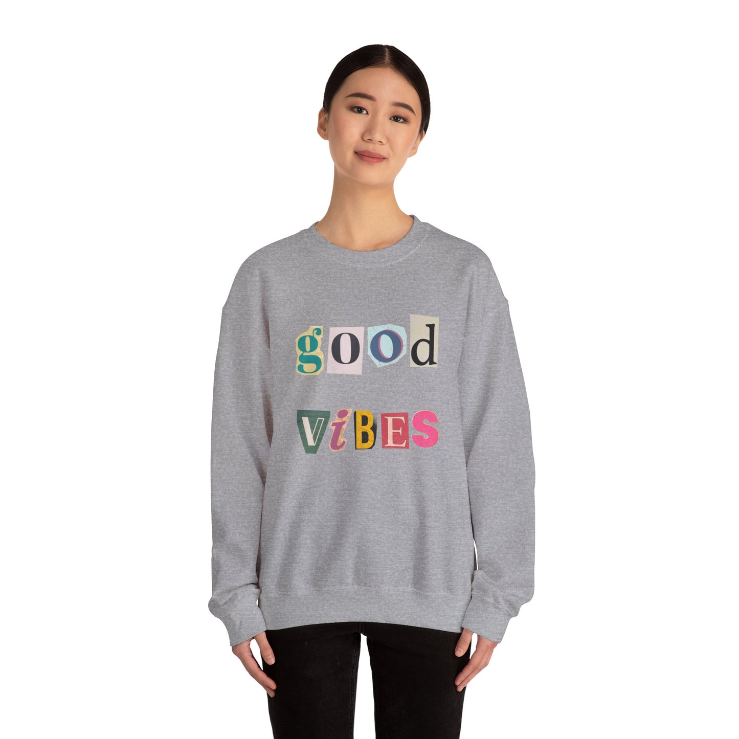 Good Vibes Oversized Sweatshirt – Cozy Energy Only