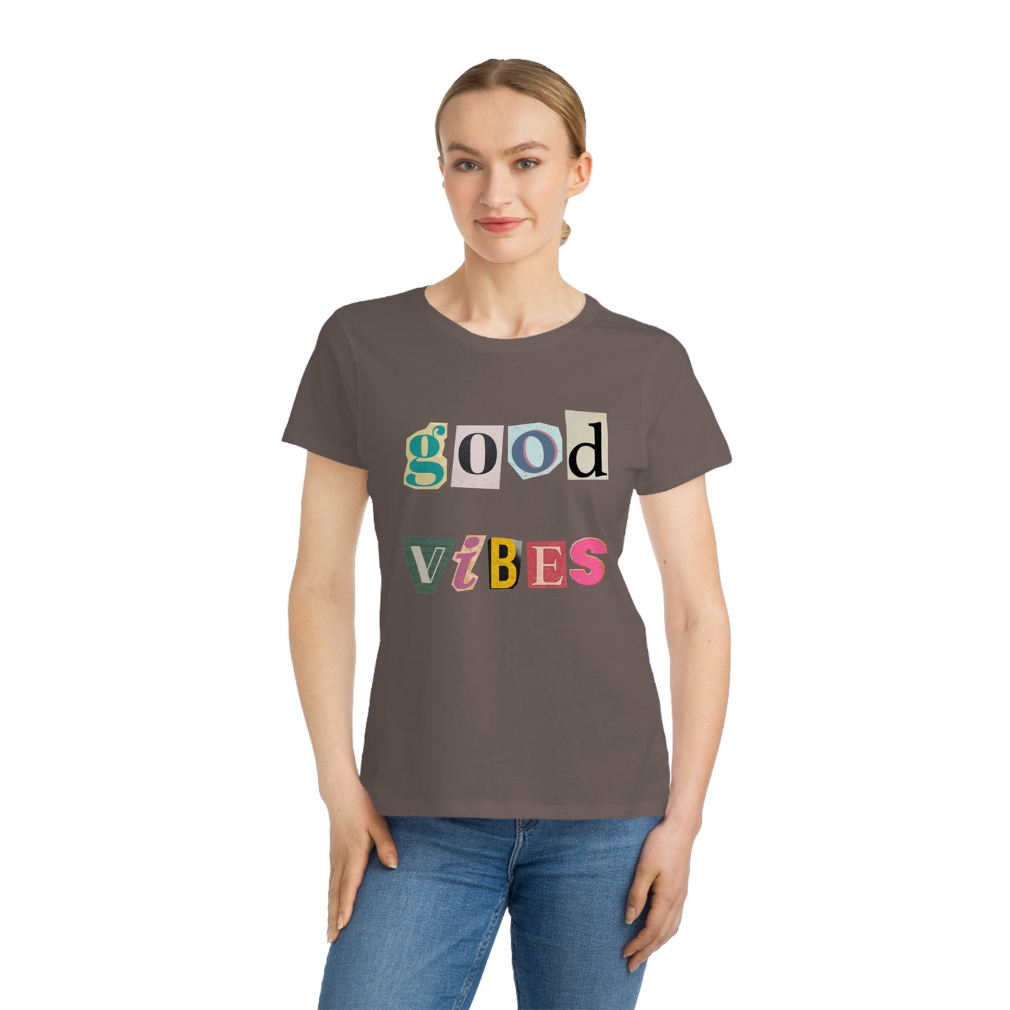 Good Vibes Tee – Retro Collage Style