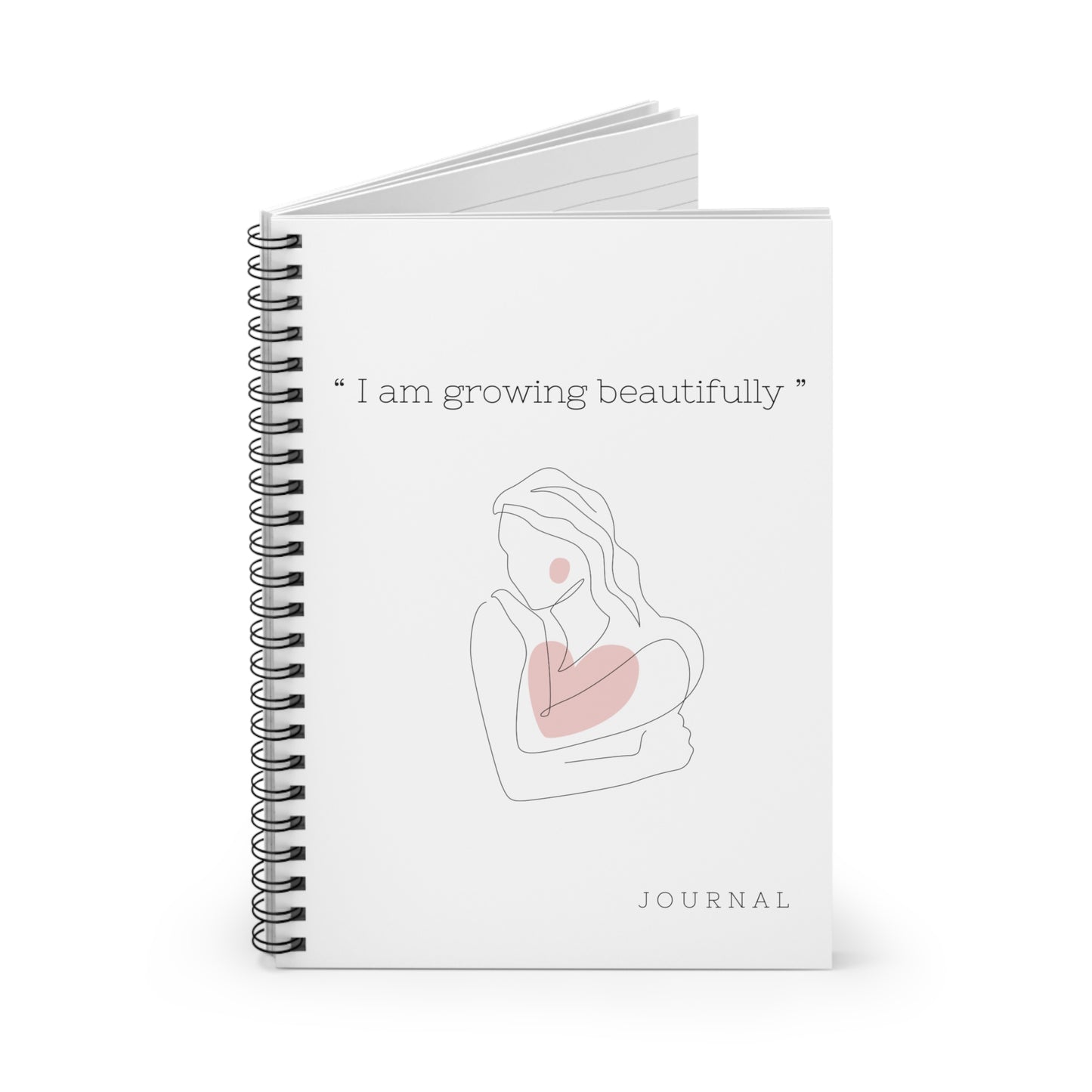 “I Am Growing Beautifully” Spiral Journal