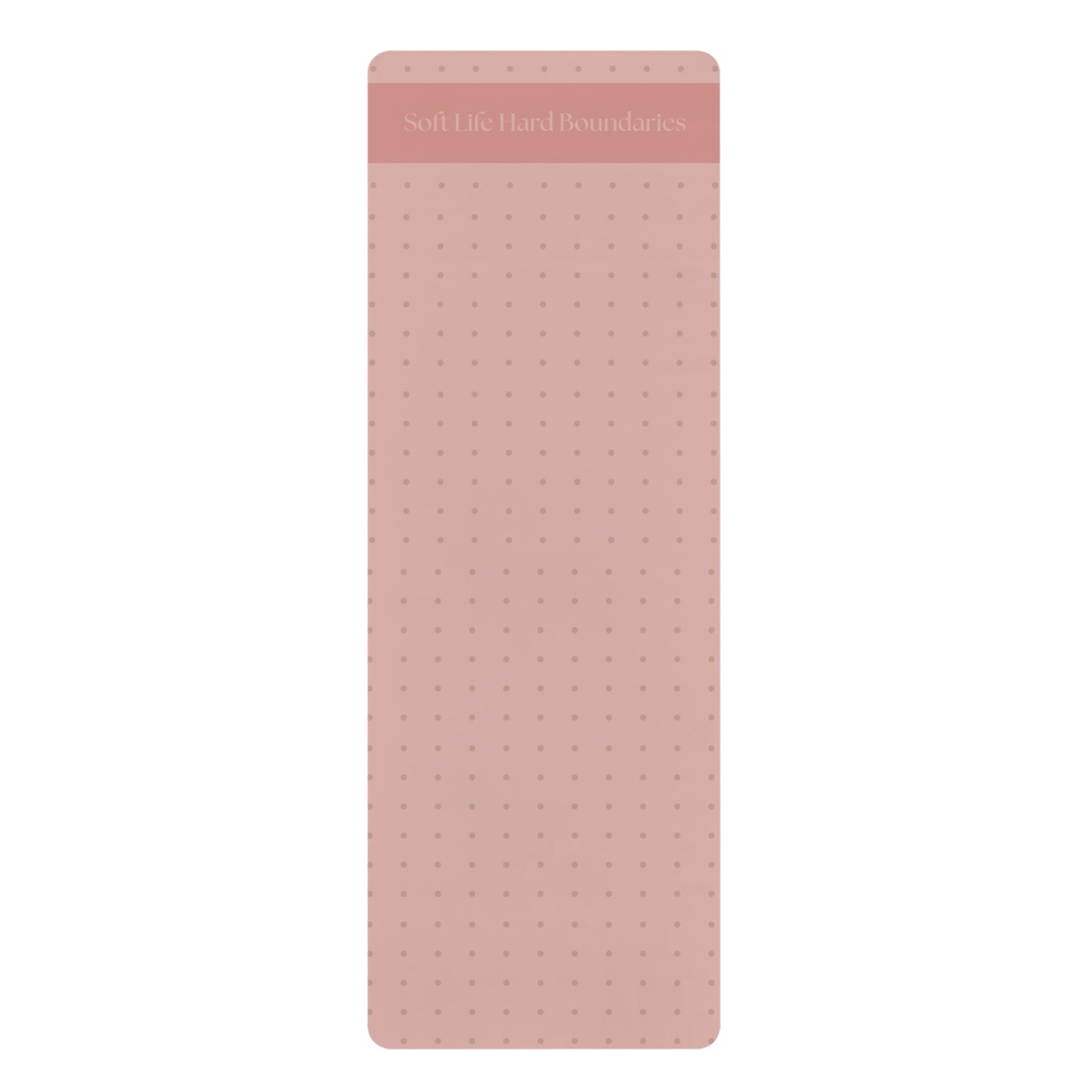 Soft Life Hard Boundaries Yoga Mat – Blush Grid Edition