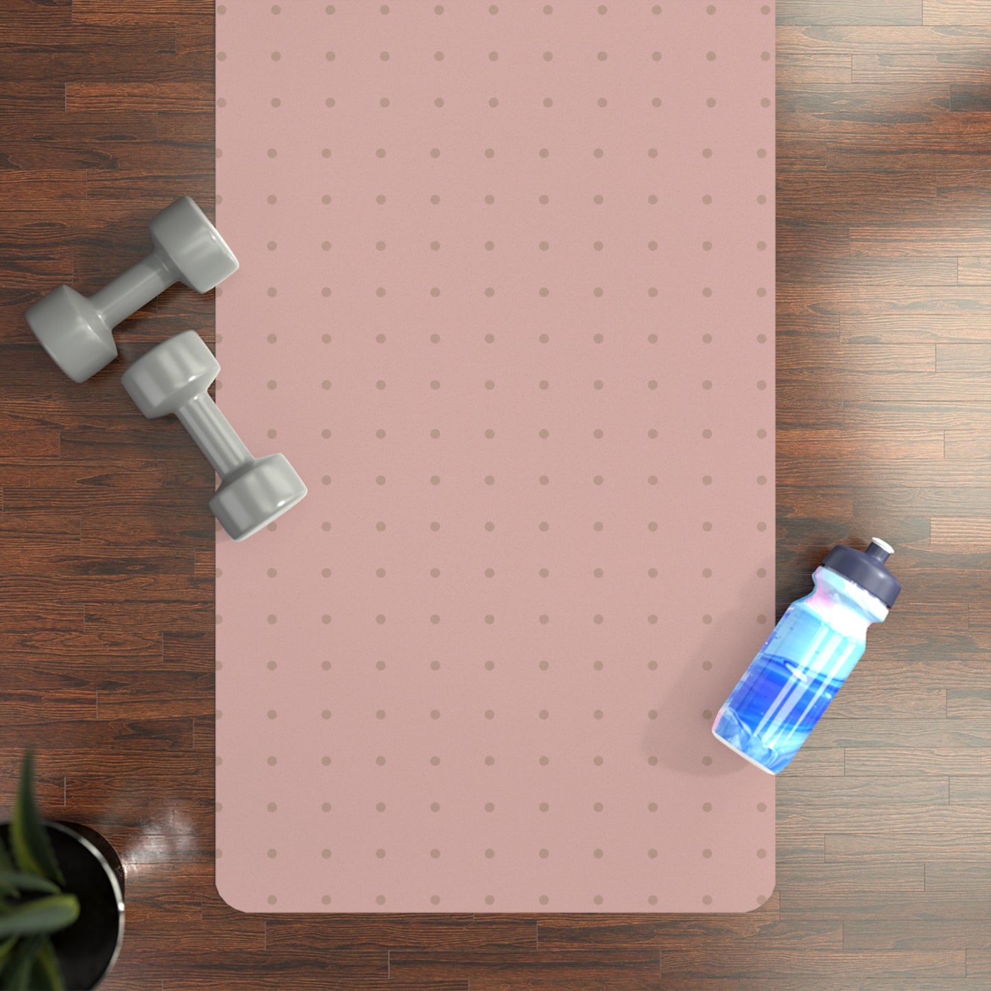Soft Life Hard Boundaries Yoga Mat – Blush Grid Edition