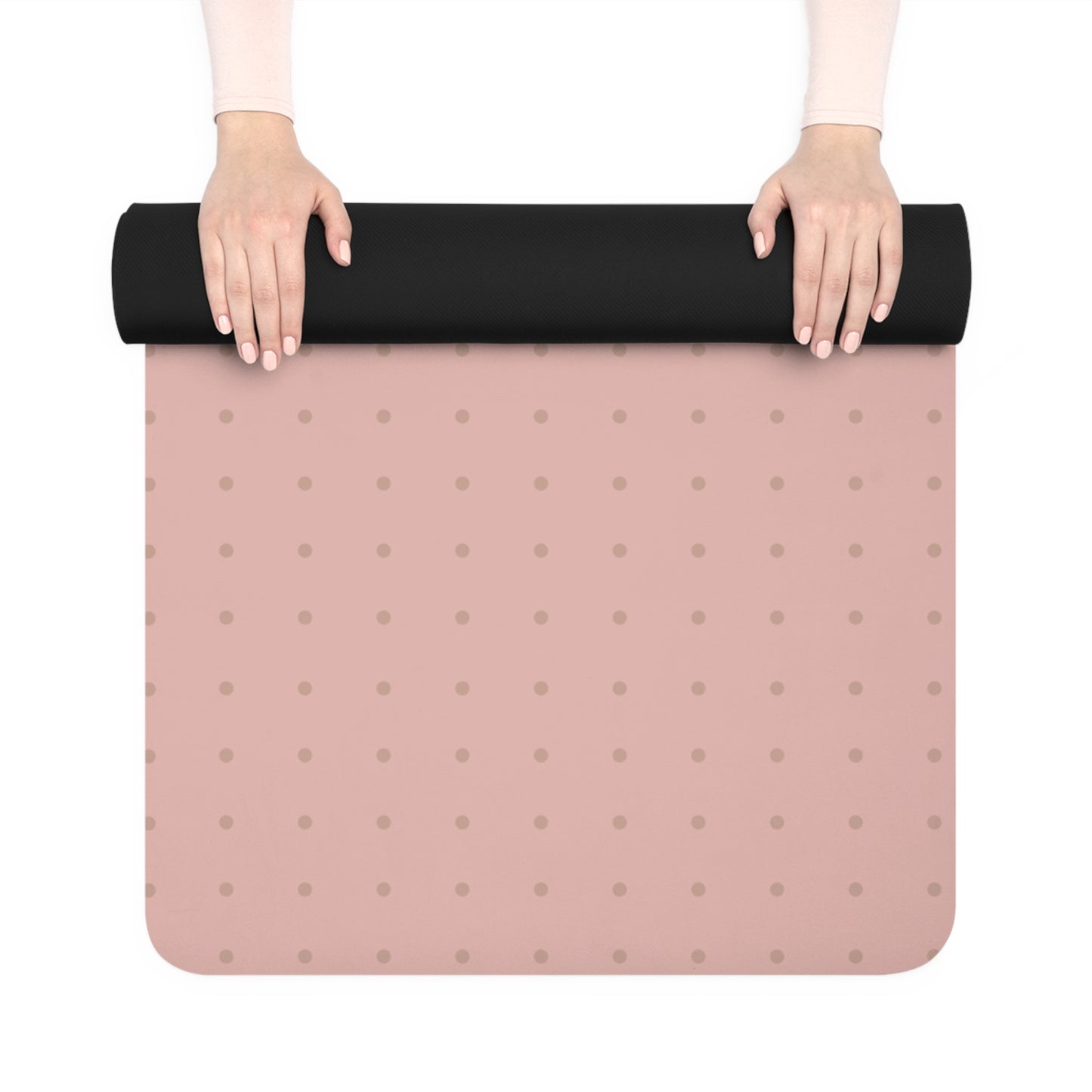Soft Life Hard Boundaries Yoga Mat – Blush Grid Edition