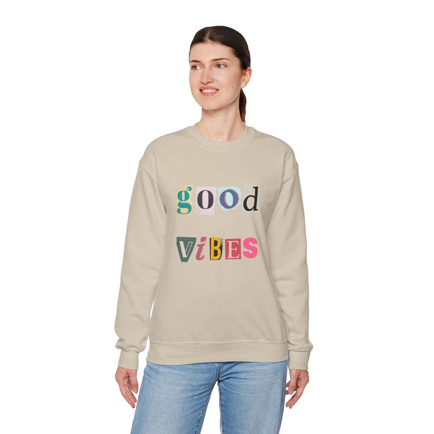 Good Vibes Oversized Sweatshirt – Cozy Energy Only