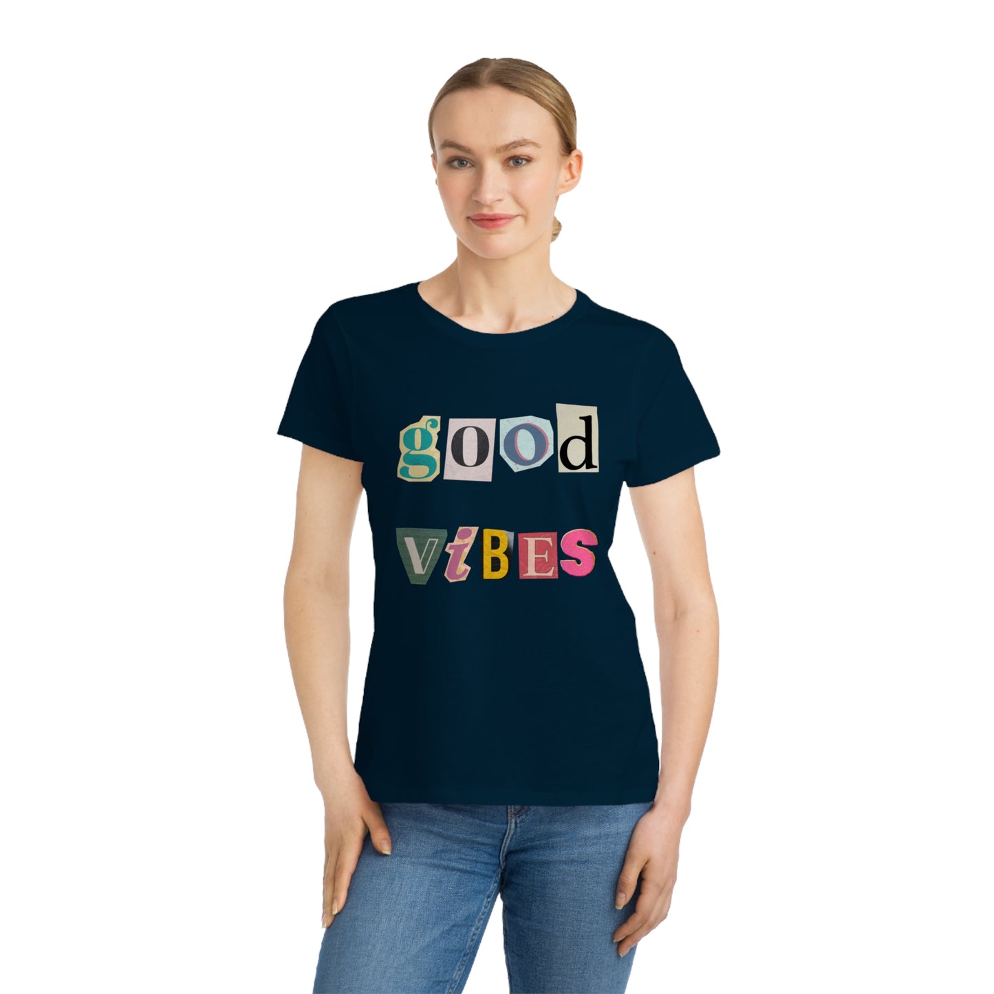 Good Vibes Tee – Retro Collage Style