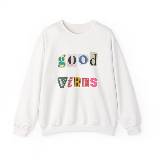 Good Vibes Oversized Sweatshirt – Cozy Energy Only