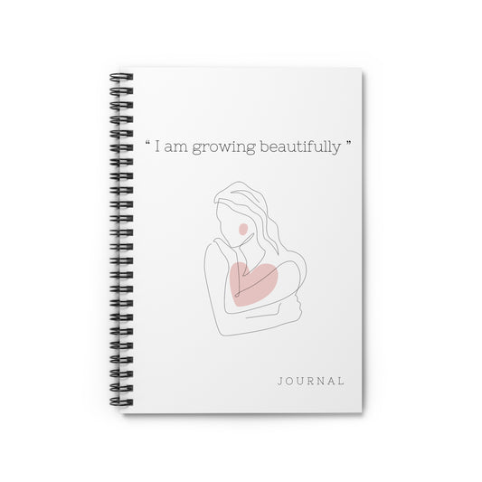 “I Am Growing Beautifully” Spiral Journal