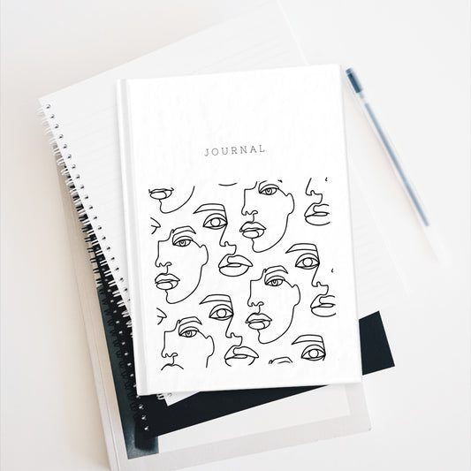 Minimalist Faces Hardcover Journal