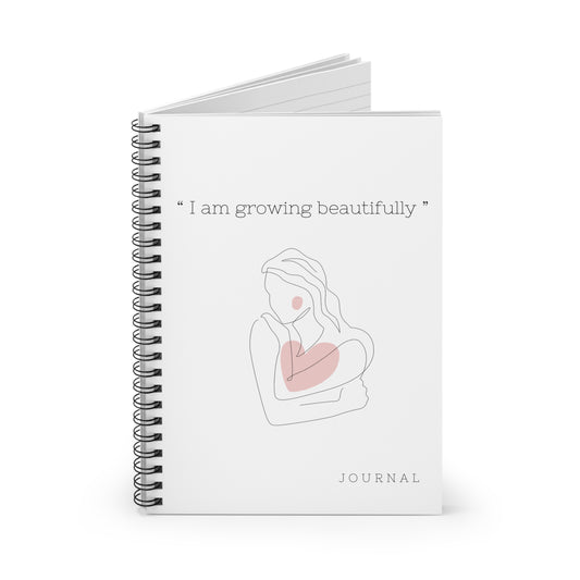 “I Am Growing Beautifully” Spiral Journal