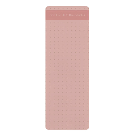 Soft Life Hard Boundaries Yoga Mat – Blush Grid Edition