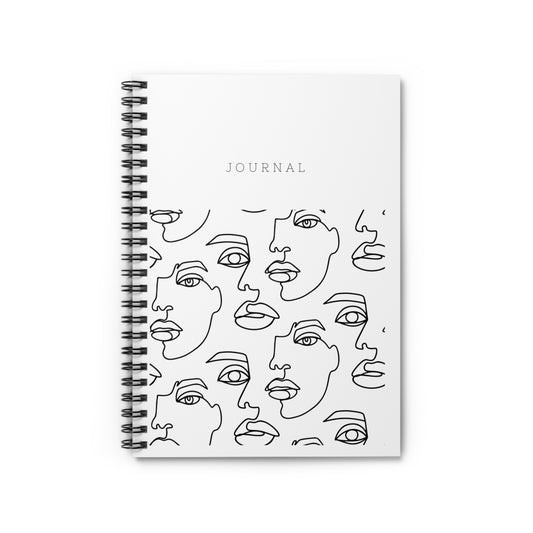 Faces Spiral Journal – Minimalist Line Art