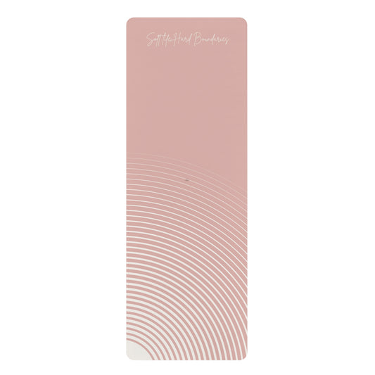 Soft Life Hard Boundaries Yoga Mat – Rose Alignment Edition