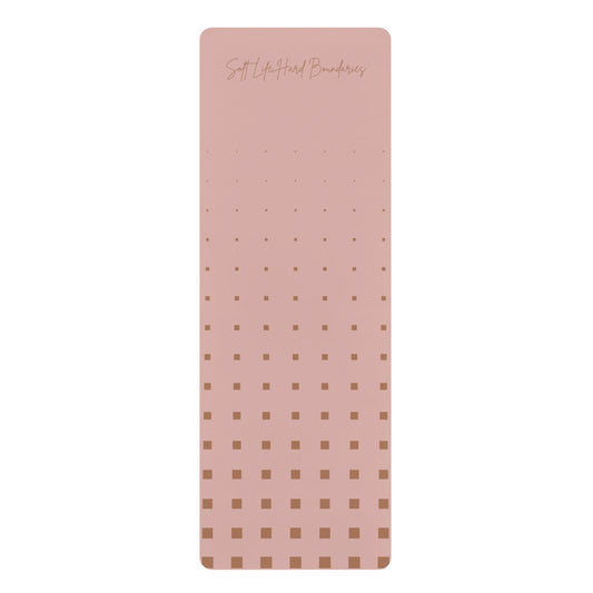 Soft Life Hard Boundaries Yoga Mat – Rose Serenity Edition